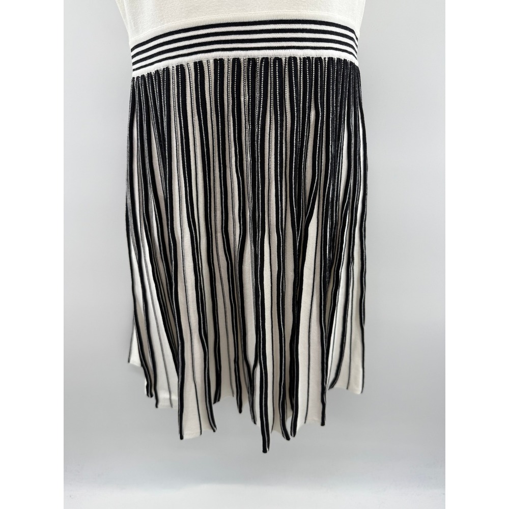 Kate Spade New York Womens Cream Black Striped Knit Fit Flare Dress Medium New - Picture 5 of 10